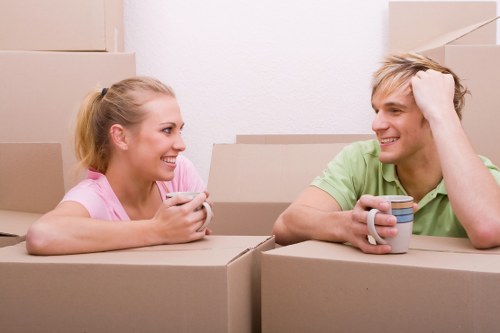 Removal team planning a move in Streatham on a residential street