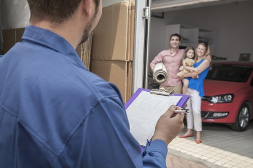 Removal team handling boxes safely during a planned move