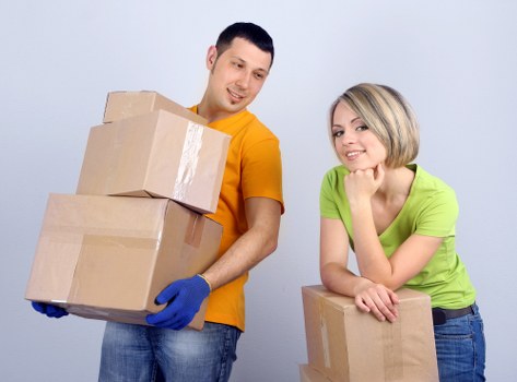 Fragile household items carefully wrapped for a move in Streatham