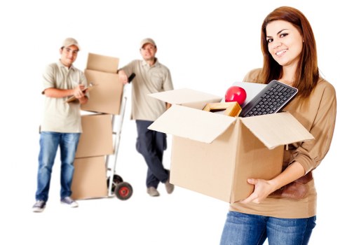 Removal vehicle loaded securely with packed household items